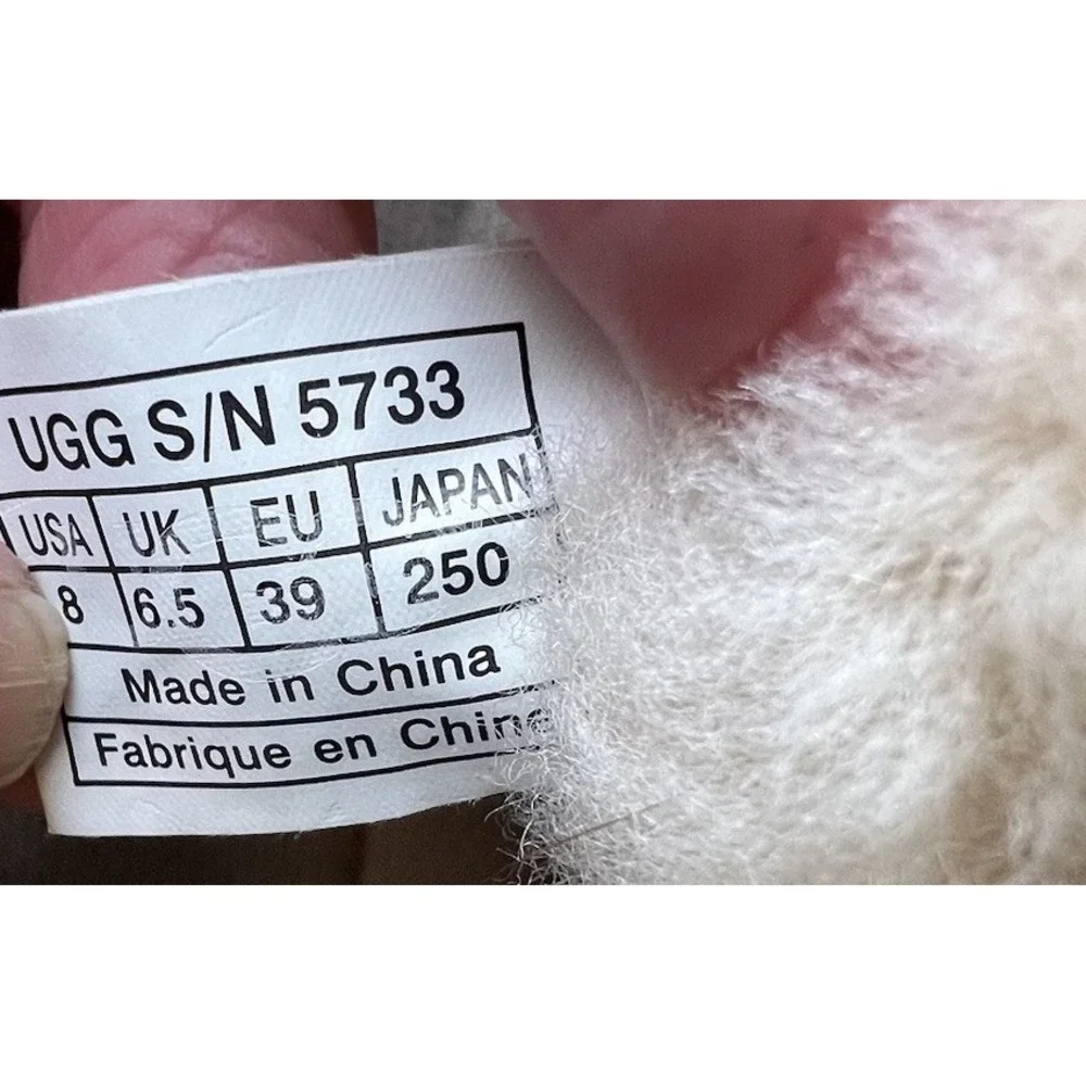 UGG Suburb Women's  Size 8 Black Knit Suede Sweater Winter Lined Boots